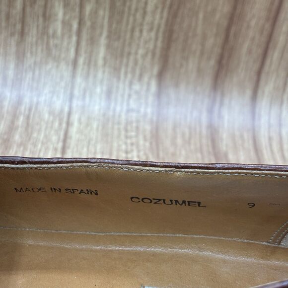 Mezlan COZUMEL Cognac Brown Tassel Woven Men's Size 9 M Dress Shoe Loafer - Picture 7 of 9